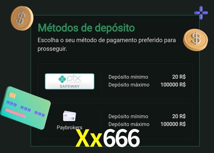 O cassino Xx666 oferece uma grande variedade de métodos de pagamento